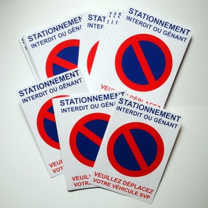 Geen parkeerstickers. Vervelende parkeerstickers. Veel van 10, 20, 50 of 100. Dalende prijzen. Afschrikkende stickers.