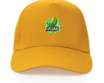 Gorra 100% Algodón Reciclado | Logotipo vegano impreso | Ecológico y fabricado en Francia | Unisex Originales | Regalo para mujeres o hombres.