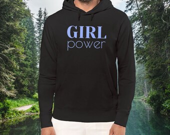 Chica poder sudadera con capucha unisex ? Sudadera con capucha feminista ? Frase feminista | Algodón 100% | Sudadera con capucha sostenible | Activista