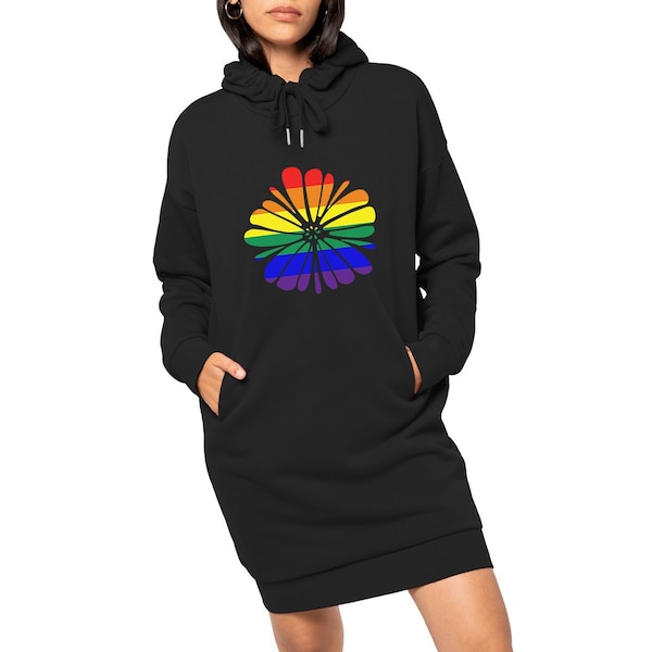 Robe de sweat-shirt Lgbtq floral | Sweat-shirt Lgbtqia | Sweat-shirt en coton | Coton 100% | Sweat-shirt durable | XS, S, M, L, XL, XXL