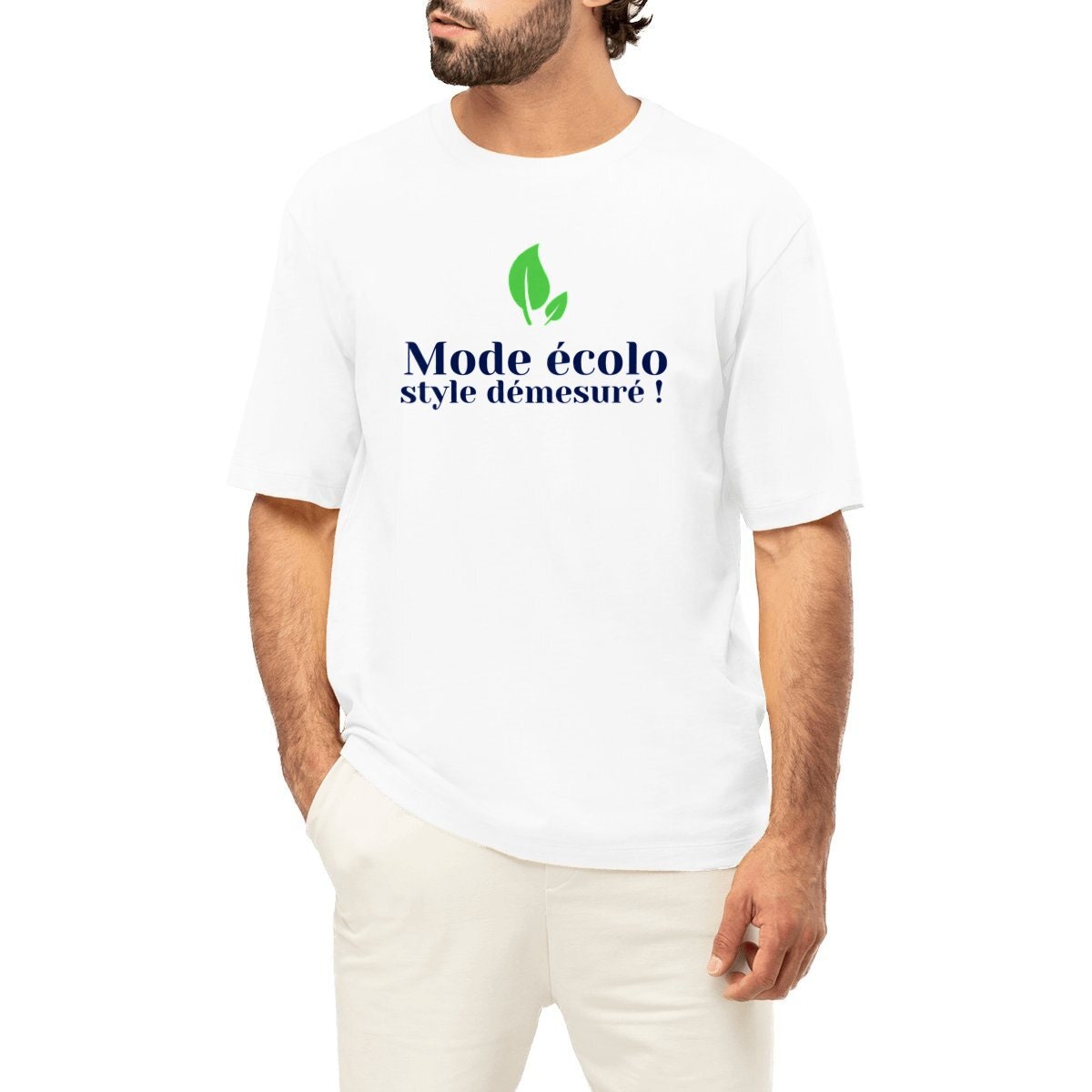 Camiseta algodón de manga corta con impresión para hombre blanco Bolf 14709A