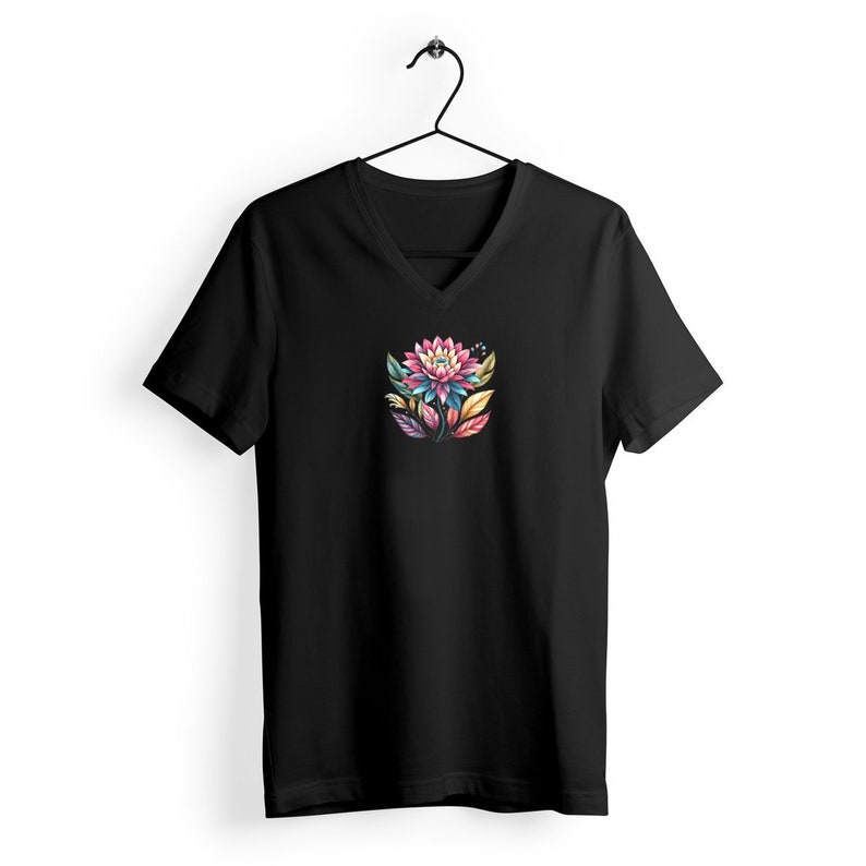 T-shirt bio femme col v