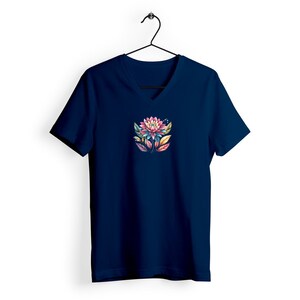 T-shirt bio femme col v