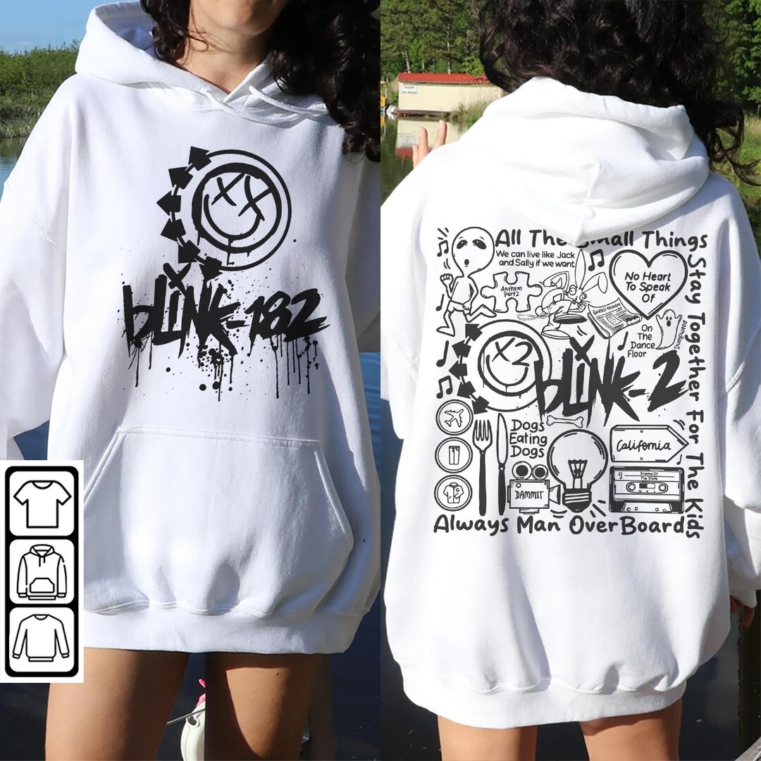 Blink 182 Doodle Art Shirt 2 Side Vintage Blink 182 Merch - Etsy España