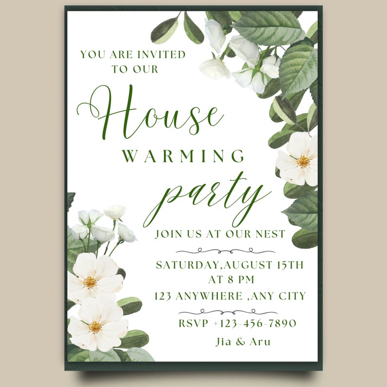 House Warming Invitation Printable New Home Open House Party Invite ...
