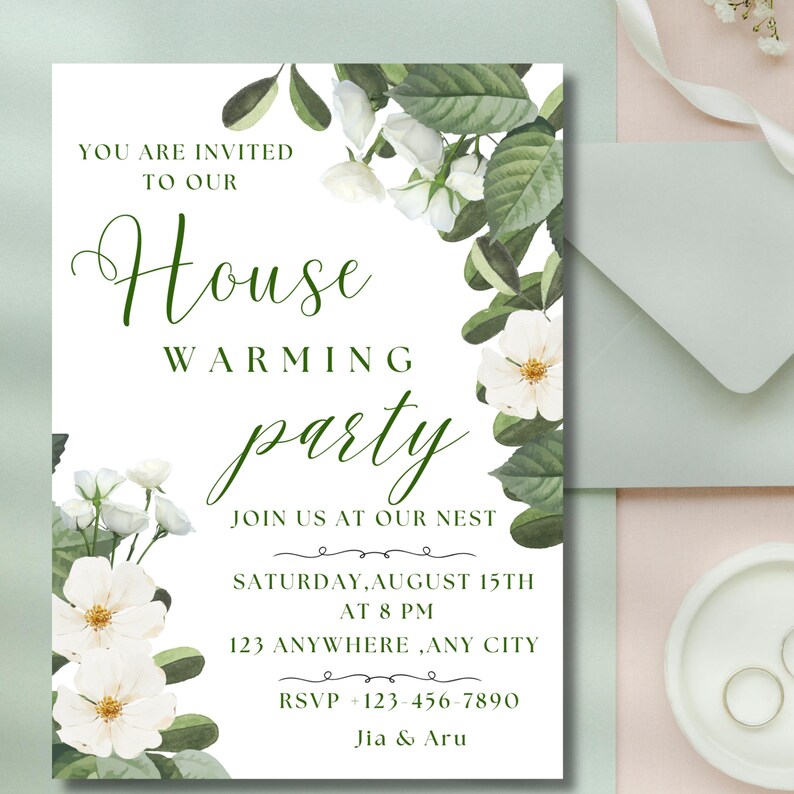 House Warming Invitation Printable New Home Open House Party Invite ...
