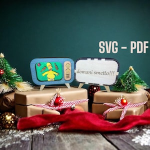 Scatola Portasigarette "Tv Secret weed Box" File digitale (svg dxf): PROGETTO 4mm PRONTO al taglio laser, incastri perfetti TESTATO 100%