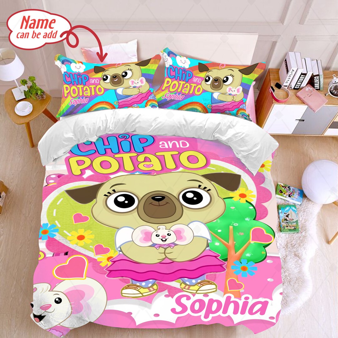 Personalized Chip and Potato Bedding Set Chip and Potato Etsy