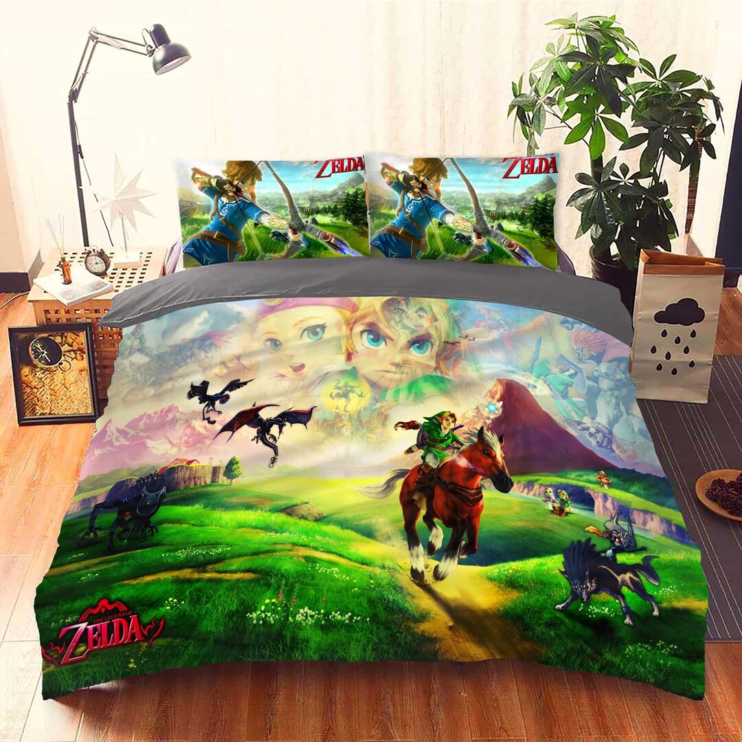 Personalized the Legend of Zelda Bedding Set the Legend of Etsy