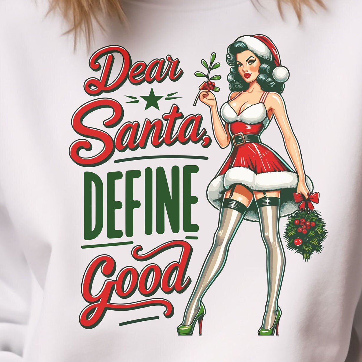 Sweatshirt pinup de Noël pinup vintage Noël rétro Etsy France
