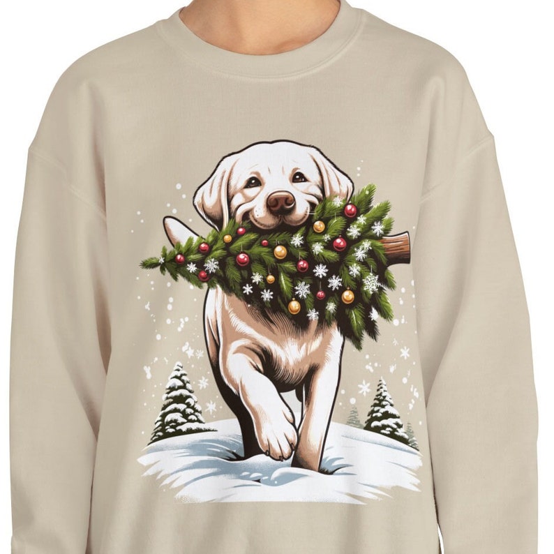 Labrador Retriever Christmas Sweatshirt, Christmas Lab Sweatshirt
