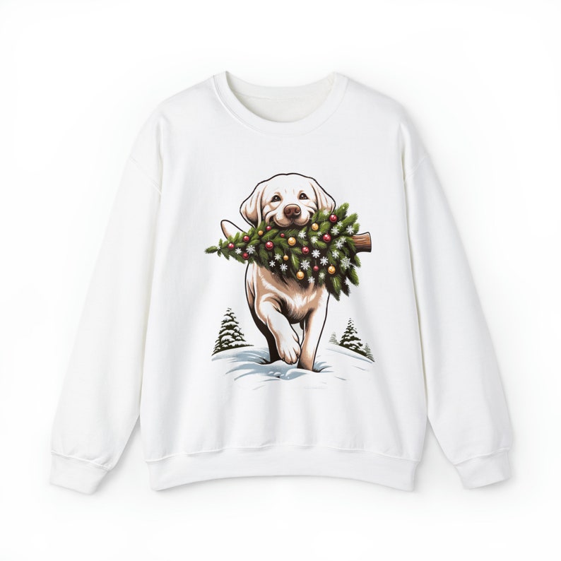 Labrador Retriever Christmas Sweatshirt, Christmas Lab Sweatshirt