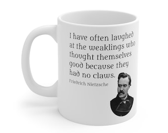 Nietzsche Quote Koffiemok, Nihilisme Mok, Filosofie Koffiemok, Conversationele Mok, Duitse Filosofie Mok, Filosofisch, Mok, Slimme Mok