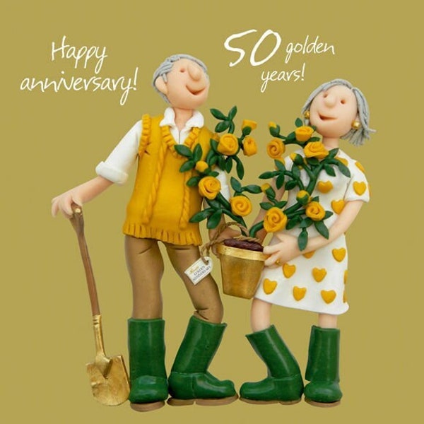 50th Golden Wedding Anniversary Card
