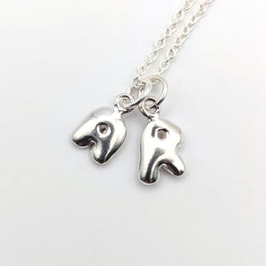 Handmade Sterling Silver Initial Charm: Bubble Letter Monogram Pendant