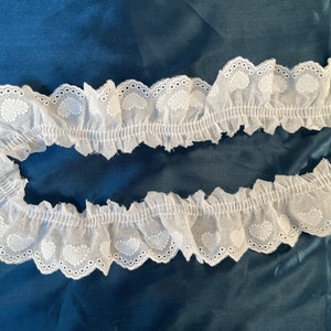 Cotton Embroidered White Heart Lace Trimming,DIY Sewing Craft Supply