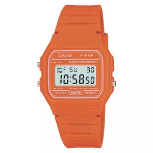 Casio Unisex Digital Watch Retro Collection Men Women F-91WC-4A2EF - Vibrant ORANGE