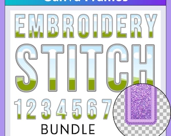 Embroidery stitch font bundle, embroidery alphabet, embroidery blank, embroidery fonts, faux embroidery, alphabet embroidery, varsity font