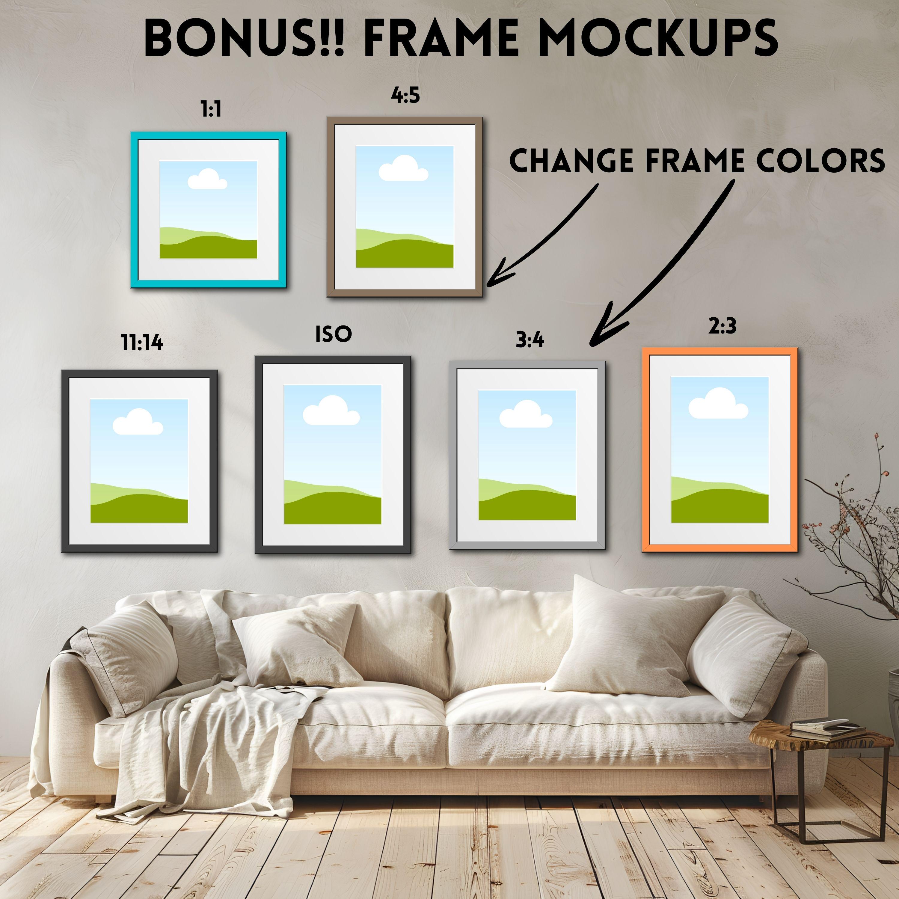 Sofa Wall Art Size Guide Portrait, Photo Size Guide, Poster Size Chart ...