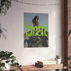 Póster de Charli XCX Brat, diseño original, decoración de habitación, póster de arte de pared, impresión musical, póster musical, álbum Brat