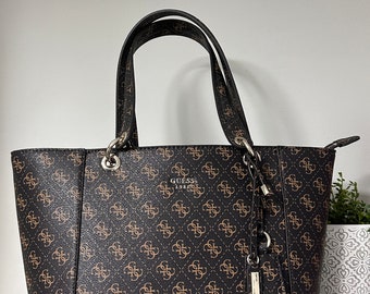 HOT Shoulder Bag Guess Kamryn Tote Brown GUESS KAMRYN