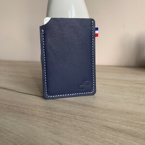 Porte carte en cuir / Etui carte de crédit / Rangement carte de fidélité / Marron / Rose / Orange / Maroquinerie Française