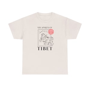 The Spirit of Tibet Unisex T-Shirt, Tibetan Snow lion T-Shirt, Tibetan T-Shirt, Tibet Shirt