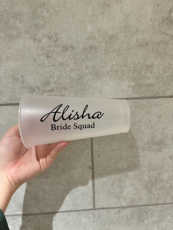 Personalised custom cold cup decal | vinyl stickers | drinks cup | 16oz 24oz | stick on yourself | DIY wedding gift | bridesmaid cups glass