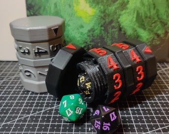 Tabletop Life, Health Points, etc. Tracker/Counter and Dice Storage for all MTG or TCG Card Games (Custom colors available!)