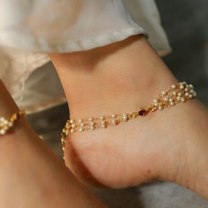 Anklets/ Kundan anklets /Antique Gold Anklets/Kundan Payal /Indian bridal gold payal/Panjeb/ /Bridal anklet/ gold payal/indian jewelry