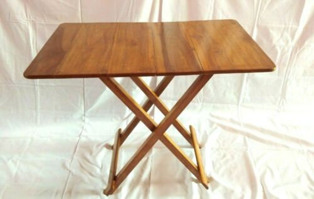 Elegant Luxury Folding Table TV Tray Wooden Home Office Decor Etsy