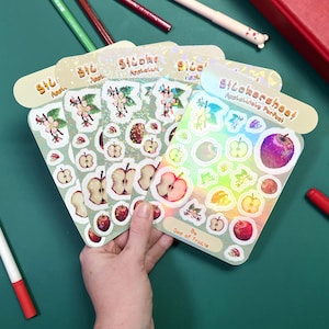 Applelutely Perfect | Pixelart | Sticker | Stickersheets | Cute | Apple Fruit Sticker | for Planners | Handmade Stickers