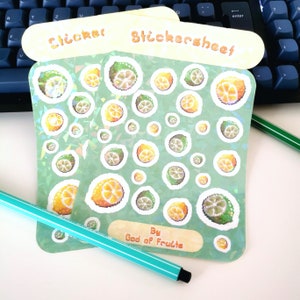 Lemon & Limes | Pixelart | Sticker | Stickersheet/Pack | Cute | Fruits | for Stationary | Handmade