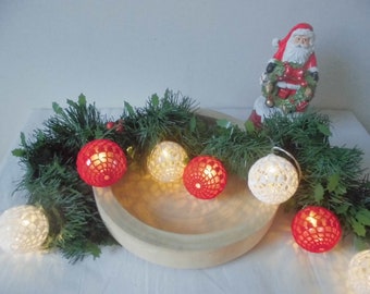 Ghirlanda di 20 palline luminose natalizie elettriche a LED