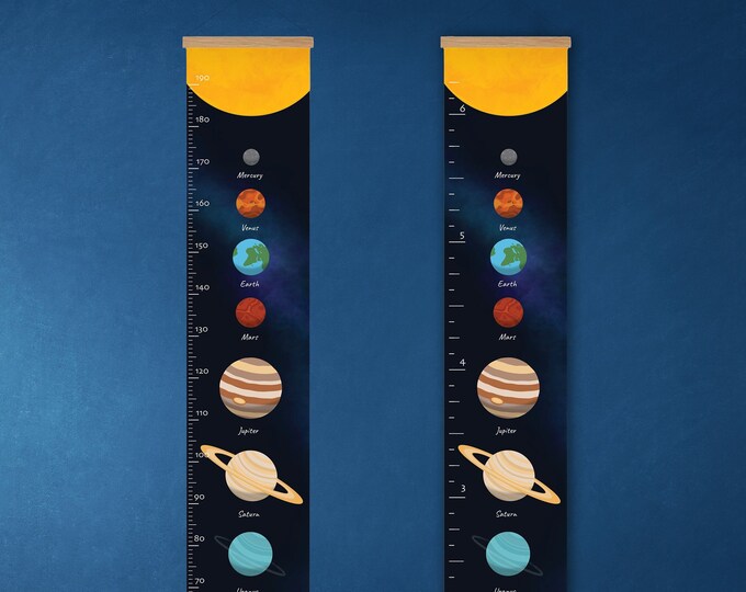 Height Chart for Kids - Solar System