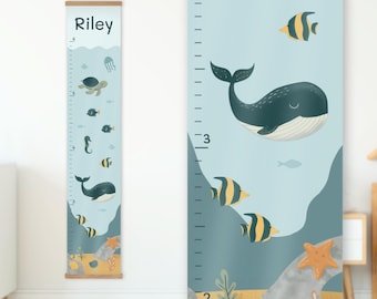Personalized Height Chart for Kids - Ocean Friends