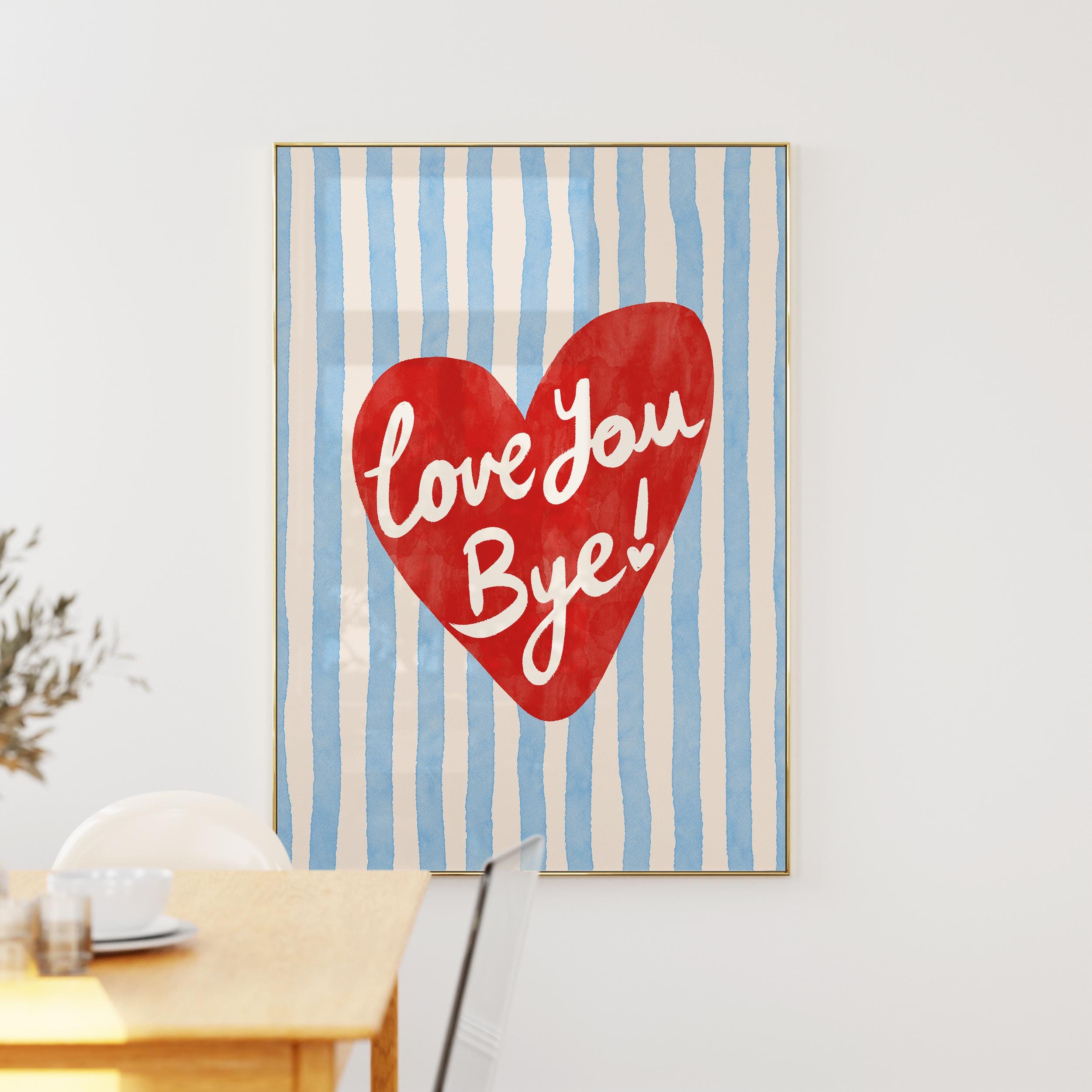 ヴィンテージ風 モノクロポスター「Love You」額装付 73×52cm il_fullxfull.7062347510_ek9m.jpg