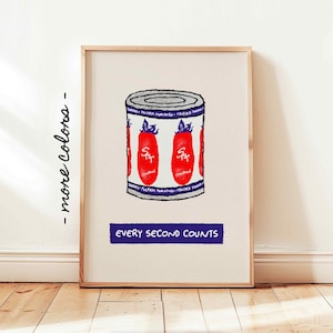 Jede Sekunde zählt Druck, The Bear Wandkunst, San Marzano Tomate Zinn Wandkunst, Yes Chef TV-Show-Dekor