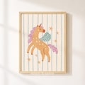 Unicorn Stars Print, Colorful Kids Playroom Poster, Toddler Wall Decor, UNFRAMED product logo