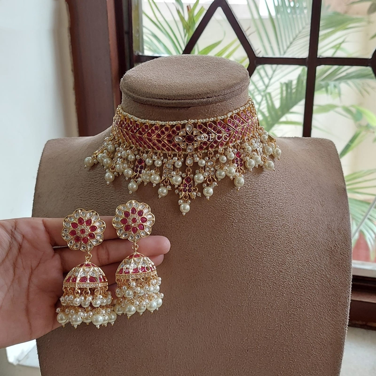 Choker set with jhumka deals
