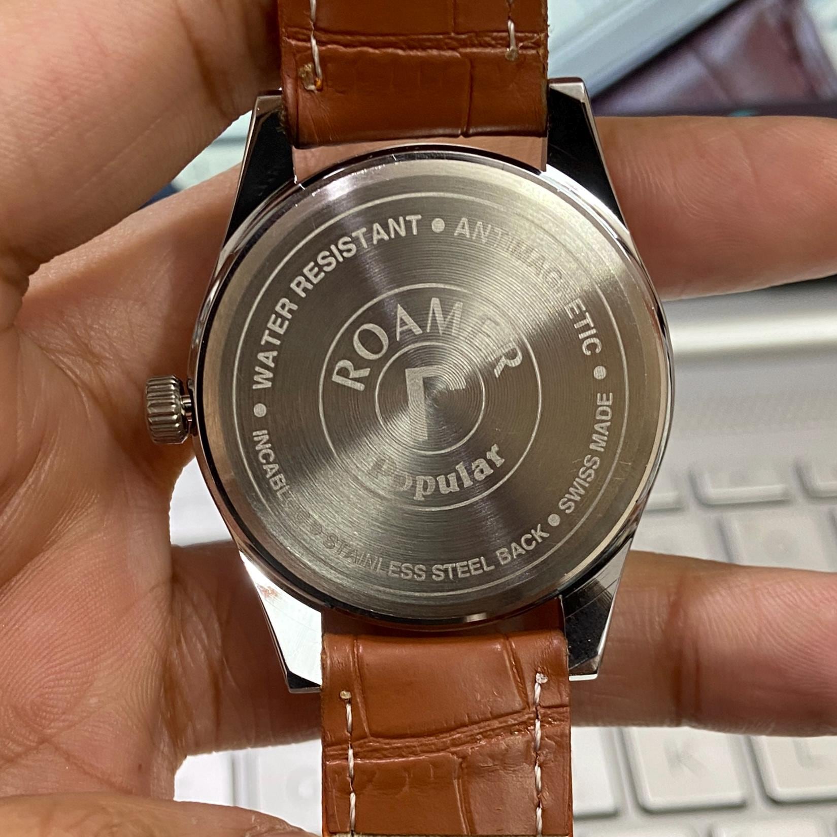 Montre Roamer RW Vintage - Mécanique Suisse 17 Rubis - Années 60 - Rénovée - Cadran Argenté
