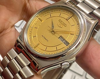 Vintage 1986 Seiko 5 Automatic 7009-3170 Day-date Japanese