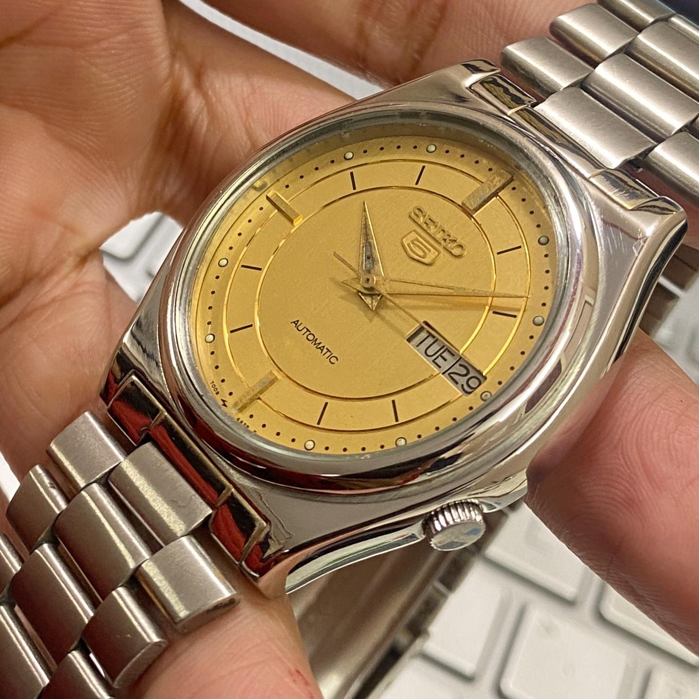 Vintage 1986 Seiko 5 Automatic 7009-3170 Day-date Japanese