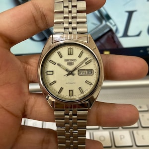 Vintage 1986 Seiko 5 Automatic 6309-8840 Day-date Japanese Men's