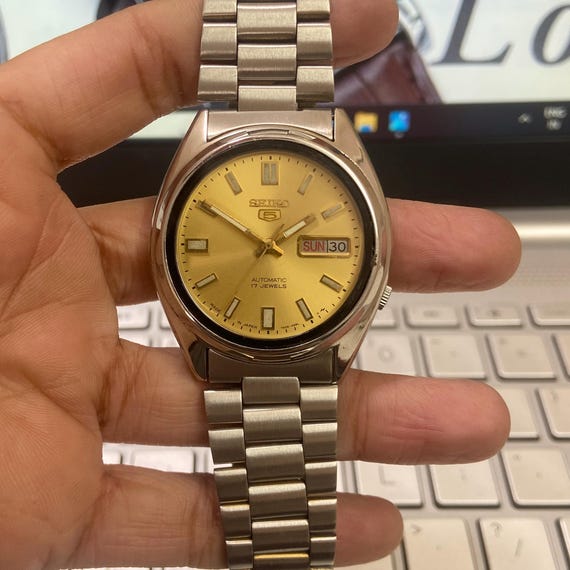 Vintage 1994 Seiko 5 Automatic 7009-3101 Day-date Japanese Men's