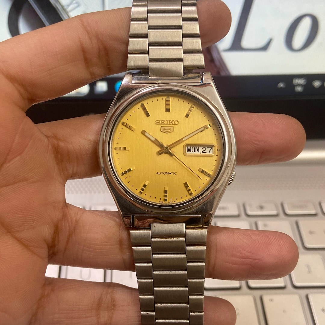 Vintage 1999 Seiko 5 Automatic 7S26-0310 Day-date Japanese Men's