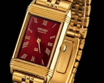 Vintage Seiko Dolce 8J41-5000 Gold Tank Quartz Men's Watch — Near