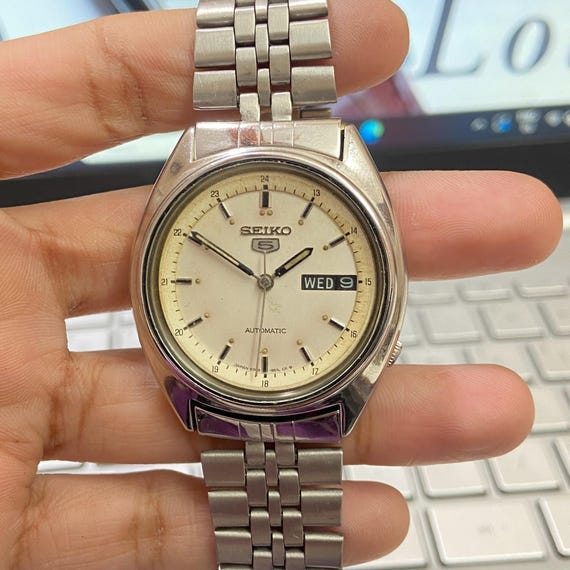 Vintage 1980 Seiko 5 Automatic 6309-8500 Day-date Japanese Men's