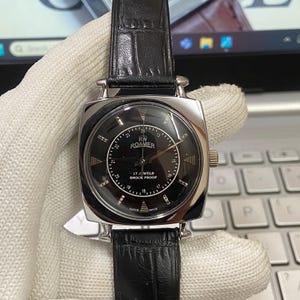 MORTIMA WATCH ビンテージ自動巻き腕時計 ブラックダイヤルスイス製