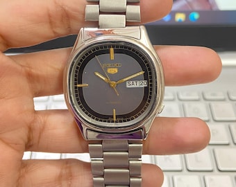 Vintage 1983 Seiko 5 Automatic 6309-5820 Day-date Japanese
